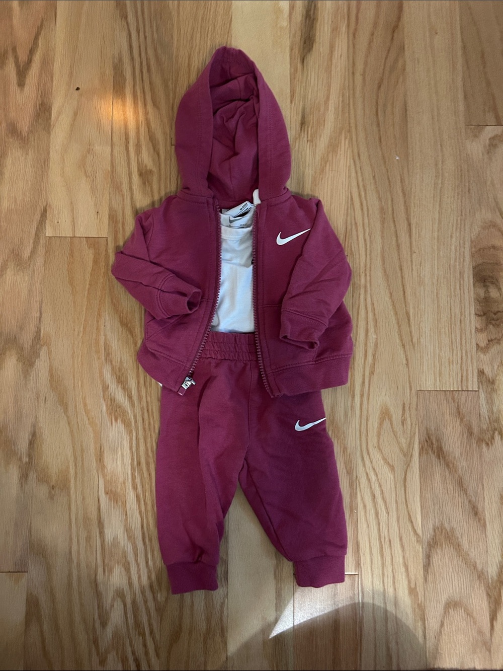 Nike Kids Burgundy (Maroon) Hoodie & Joggers Set